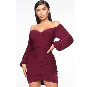 Fashion Nova Off the Shoulder Mini Dress